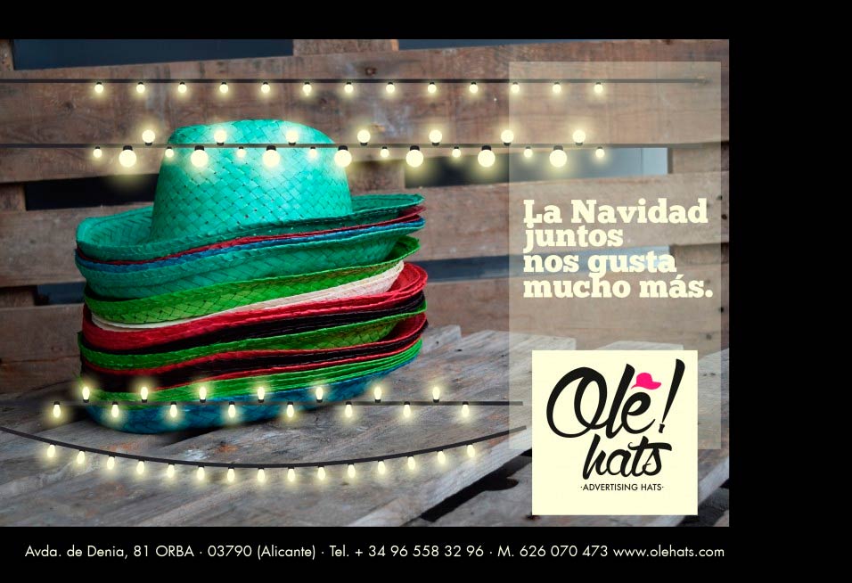 SOMBREROS OLEHATS, PARA TUS FIESTAS DE NAVIDAD.